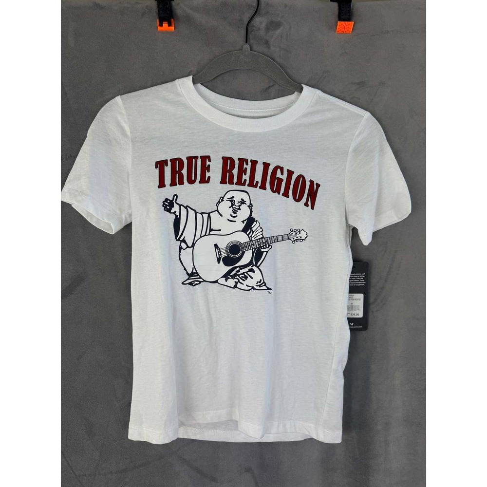 True Religion T Shirt Buddha Logo White Men`s M NWT Graphic Tee Streetwear